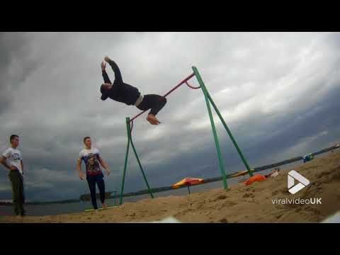 Hang bar sequence goes wrong || Viral Video UK
