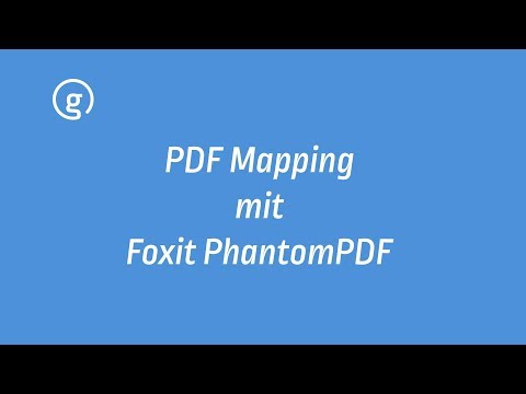 PDF Mapping mit Foxit PhantomPDF