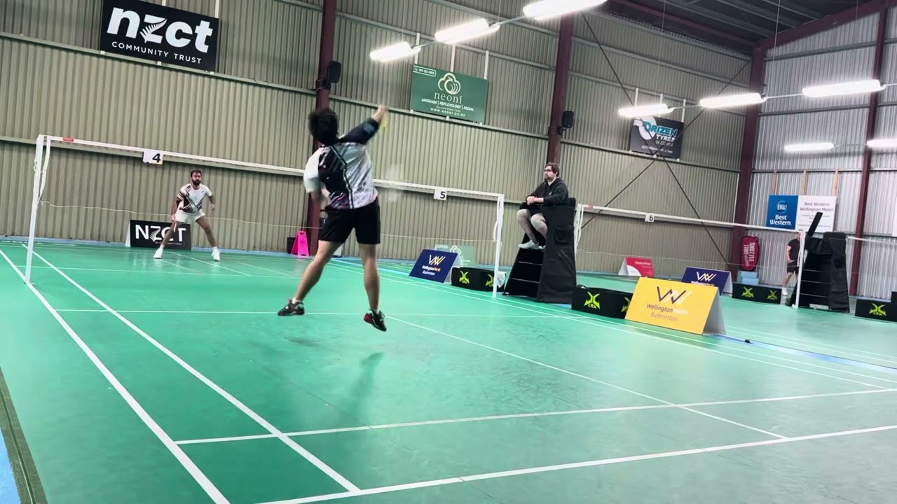 Zabad Michael vs Marcus Gonzales Wellington North ABCD Singles Badminton tournament 2025