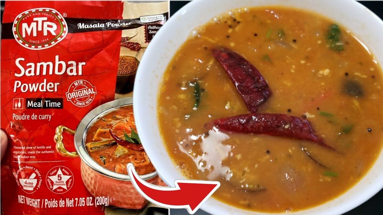 Sambar recipe with mtr sambar masala sambar recipe in kannada mtr