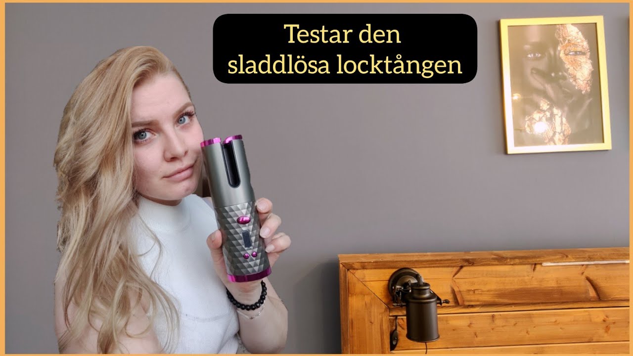 Herregud, fastnar håret nu?? || Testar automatisk locktång