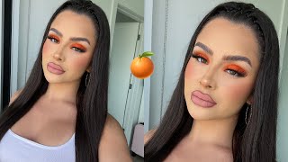 Bright Orange Makeup Tutorial