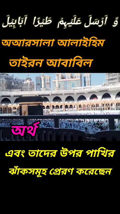 wa arsla alaihim tai ron ababil mane ki #islamicvairal