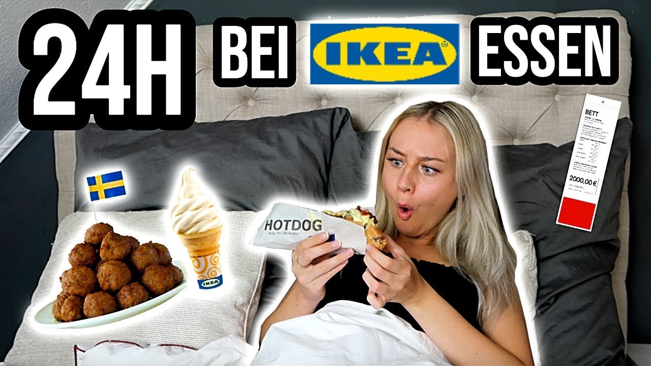 24 Stunden NUR bei IKEA ESSEN!!! *Food Challenge* ⎥ PIA - YouTube