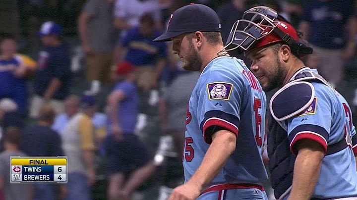 MIN@MIL: Perkins strikes out Gomez for the save