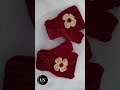 Handmade crochet gloves for kids🌹. #knitting #design #crochet #handmade #art #diy #youtubeshorts