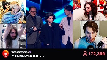 reactions to kid interrupting Game of The Year Award (Elden Ring) - MoistCr1tikal, Jerma, xQc, Hasan