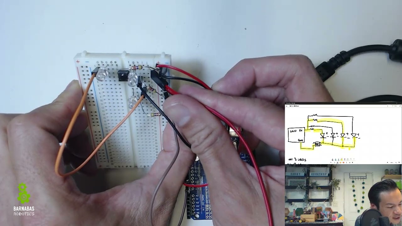 Magic Box 2.0 - S1E4 - Breadboarding circuits with multiple LEDs, buttons,  AND+OR circuit, switches 