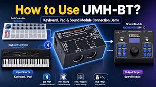 UMH-BT Bluetooth MIDI Test: Wireless Keyboard & Drum Pad Control with SM-10