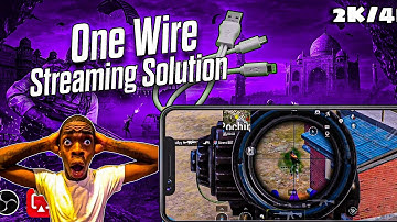How to stream with Charging Cable 2k/4k quality | No sound Delay || Ios / Android