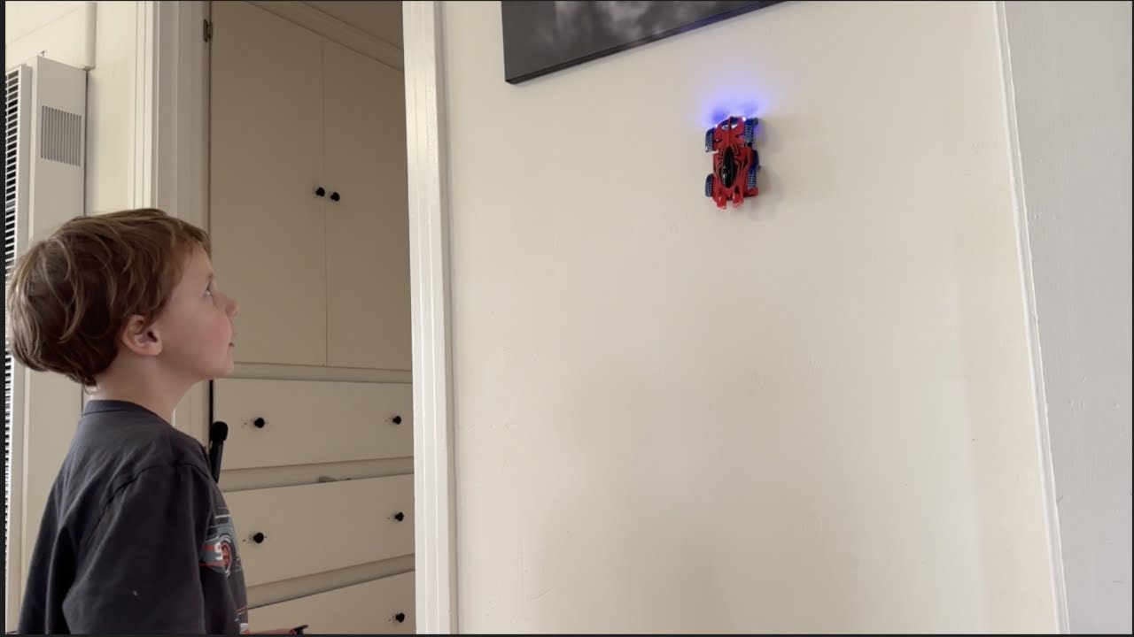 Spiderman Remote Control Car Climbs Walls!! Let Sterling Play YouTube