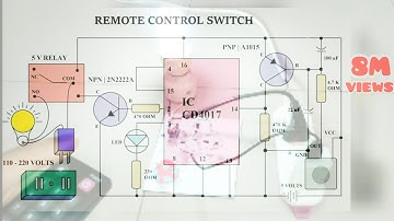 Wireless switch Schematic diagram remote control switch CD4017 circuit diagram simple project DIY