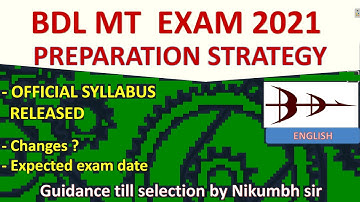 BDL MT PREPARATION STRATEGY IN ENGLISH | SYLLABUS FOR ALL THE BRANCH/POST