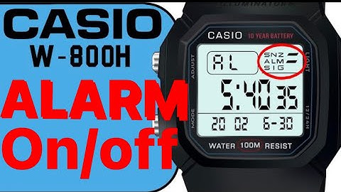 CASIO W-800H - How to Set Daily Alarm & Snooze ON/OFF