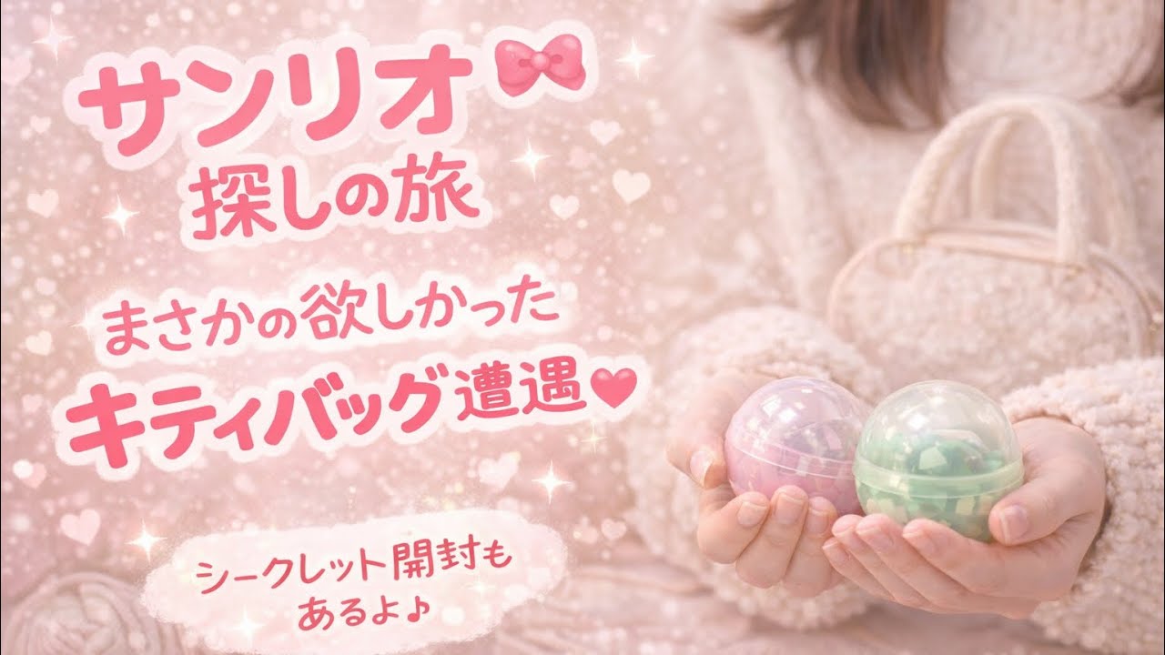 サンリオ探しの旅に出たら、まさかの欲しかったキティバッグに遭遇♡シークレット開封とガチャ(サンリオ以外)も♪