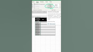 How to convert Currencies in Excel like a Pro #exceltips #sheets #currency #howto #currencyconverter