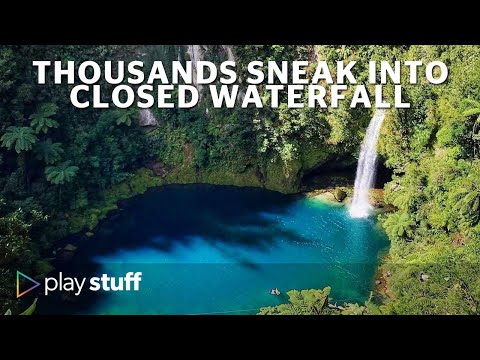 Thousands of people sneak into forbidden New Zealand waterfall | Stuff.co.nz