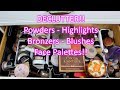 Massive Makeup Declutter Powder Blush Bronzer Highlight Face Palettes