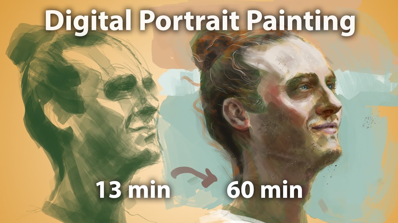 Digital Portrait Painting - In Photoshop - Time Lapse - 11 - YouTube