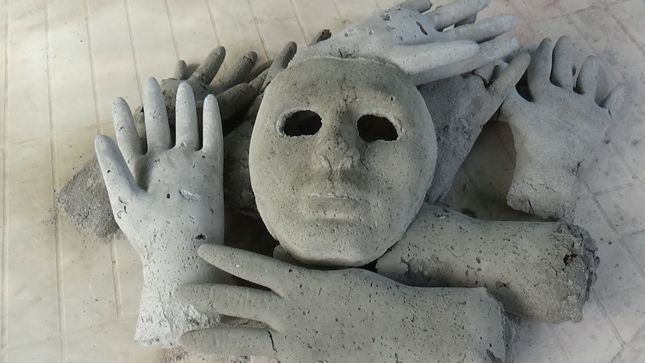 Making Cement Halloween Decorations !! - YouTube