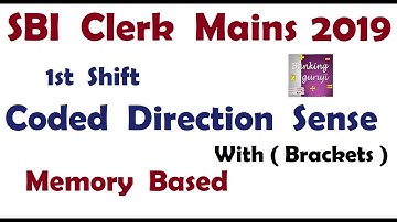 SBI CLERK MAINS 1st shift Memory Based Coded Direction Sense 2019