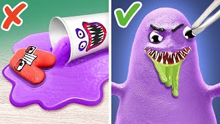 Grimace Monster From Alphabet Lore Cool Halloween Food Hacks And Diys.