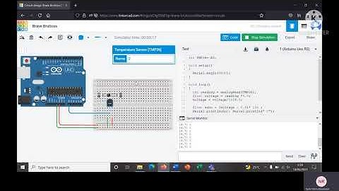 Ujian Akhir Semester Internet of Things || SISTEM SENSOR SUHU MENGGUNAKAN TINKERCAD