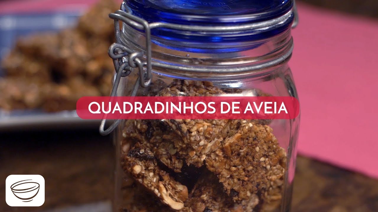 Quadradinhos de aveia | Receitas em 1min | Na Cozinha da Helô