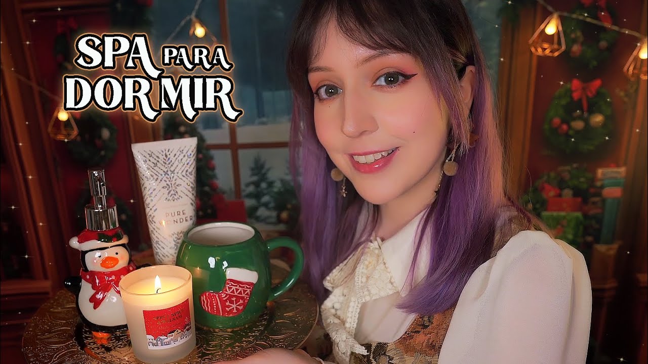 ⭐ASMR Spa de 1 HORA 🎄 Chocolate Caliente, Masajes y Cuento para Dormir