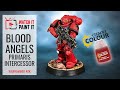 Warhammer 40k  using contrast paints  painting blood angels primaris intercessor
