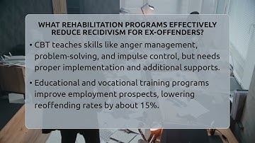 What Rehabilitation Programs Effectively Reduce Recidivism For Ex-offenders? - True Crime Lovers