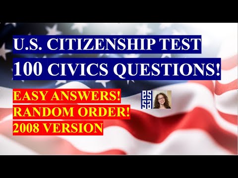 2022 - 100 سوال مدنی (نسخه 2008) برای آزمون شهروندی ایالات متحده