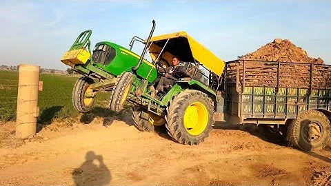 John Deere 5050 D Tractor Tipper soil load &  JCB Excavator | tractor video | Tractor Group |