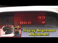 Multi-function Display Brightness Adjustment - Peugeot 307