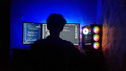 cinematic computer coding video