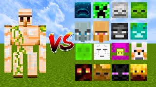 Iron Golem vs All Mobs: Epic Battle | Minecraft Mob Battle