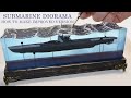 SUBMARINE THROUGH MINES DIORAMA-Epoxy Resin Art