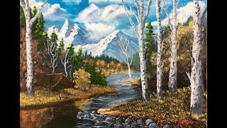 Landscape Oil Paintings - 2 Nature Paintings Wet On Wet With Happy Music Relaxing Music