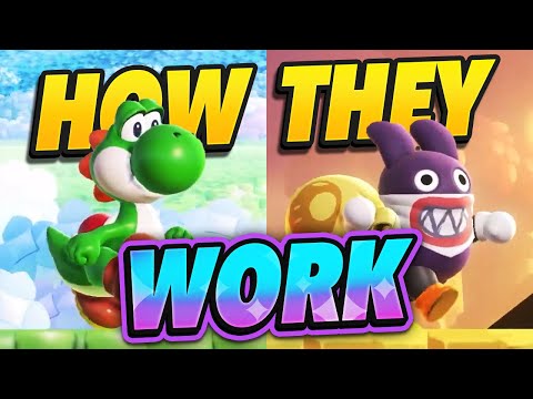 How Yoshi Nabbit Work In Super Mario Bros Wonder All 12 Character Differences
