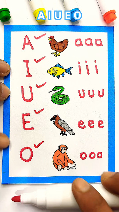 Belajar mengenal huruf vokal AIUEO #shorts #shortvideo #education #art #reels