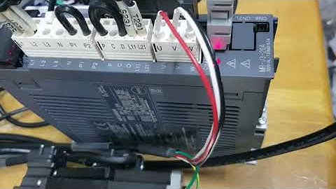 Testing Position control and JOG om MISUBISHI AC SERVO J3-20A S/N T35M3H074  motor S/N AR1905007114