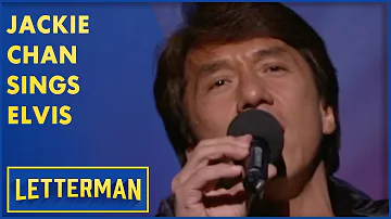 Jackie Chan Sings Elvis Presley | Letterman