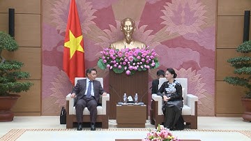 Chủ tịch Quốc hội Nguyễn Thị Kim Ngân tiếp Chủ tịch Uỷ ban Trung ương Mặt trận Lào xây dựng đất nước