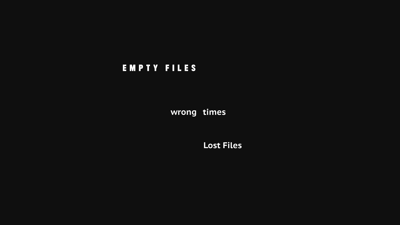Watch Empty Files - Wrong Times (audio only) on YouTube Watch Empty Files - Wrong Times (audio only) on YouTube
