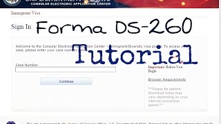 how to fill out ds 260 form step by step