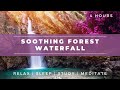 Soothing Forest Waterfall | Natural White Noise | Sleep | Relax | Study | Meditate