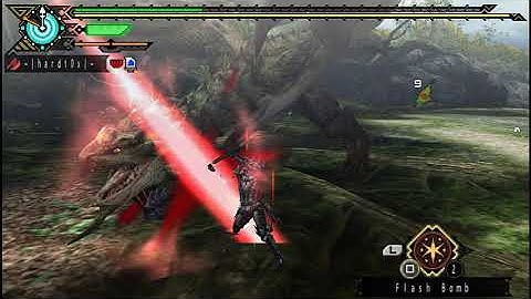 MONSTER HUNTER 3 PORTABLE SOLO RATHIAN HEROIC VS SWITCH AXE [Ep1]