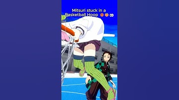 Mitsuri Stuck in a Basketball Hoop 🏀🤣#mitsurikanroji  #tanjirokamado  #demonslayer #Anime #vrchat