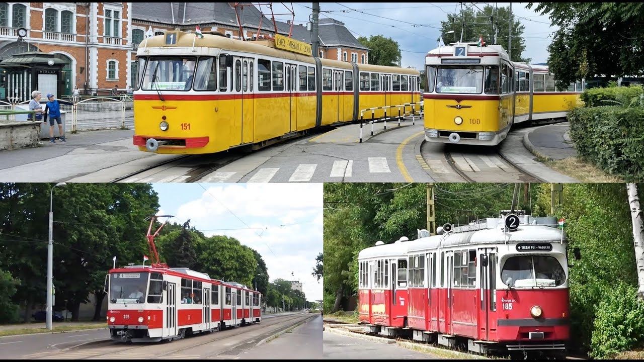 2022.07.10. - Nosztalgia villamosok (FVV, Tatra, SGP) a miskolci 1-es és 2-es vonalon