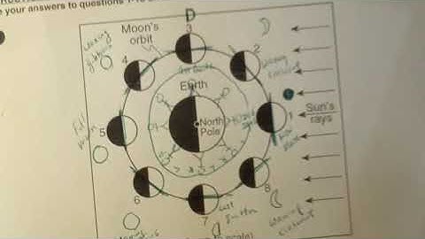 Moon Phases, Eclipses and Tides worksheet explained